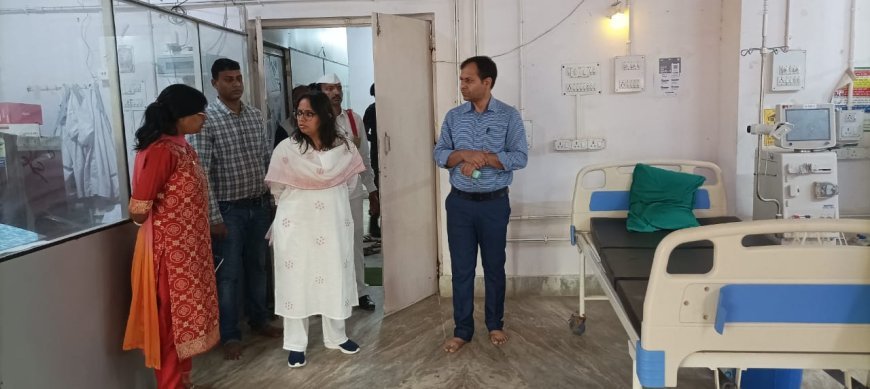उपायुक्त के द्वारा आज सदर अस्पताल गोड्डा का किया गया औचक निरीक्षण