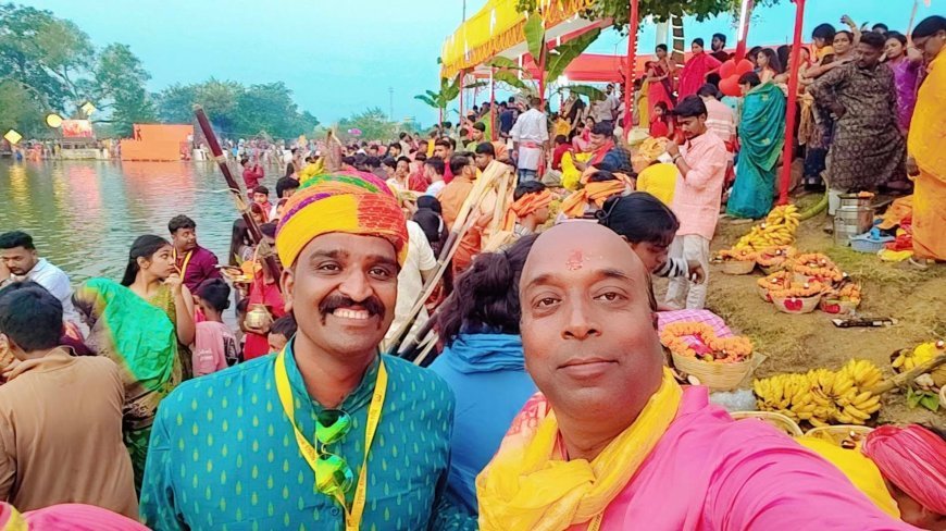 मधुपुर में छठ पूजा की धूम, घाटों पर उमड़ी श्रद्धालुओं की भीड़