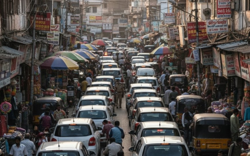 मधुपुर में कॉमर्शियल बिल्डिंगों के सामने उड़ रही है पार्किंग नियमावली की धज्जियाँ, शहर में बढ़ रहा ट्रैफिक जाम