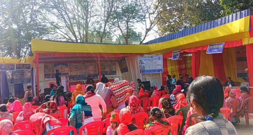 स्वास्थ्य मंत्री इरफान अंसारी के गृह क्षेत्र मधुपुर में स्वास्थ्य मेला बना खानापूर्ति